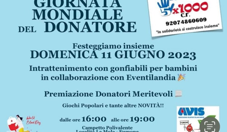 AVIS FUMONE DONAZIONE SANGUE