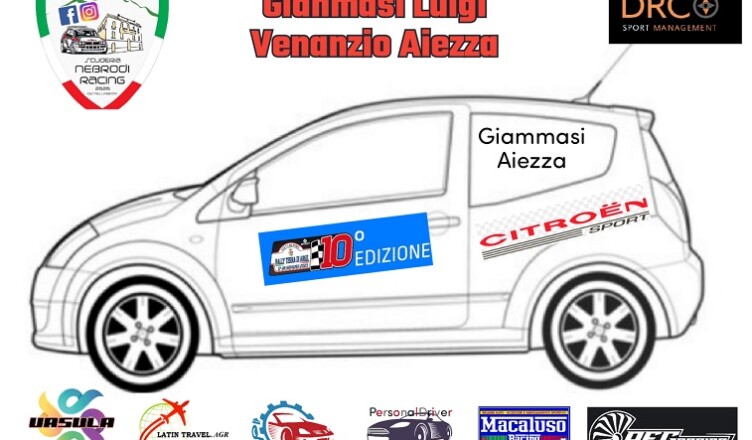 Giammasi - Aiezza al via del decennale del Rally Terra di Argil