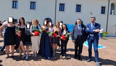 Gianluca Quadrini alla sfilata di fine anno scolastico dell’Istituto Superiore L. Angeloni