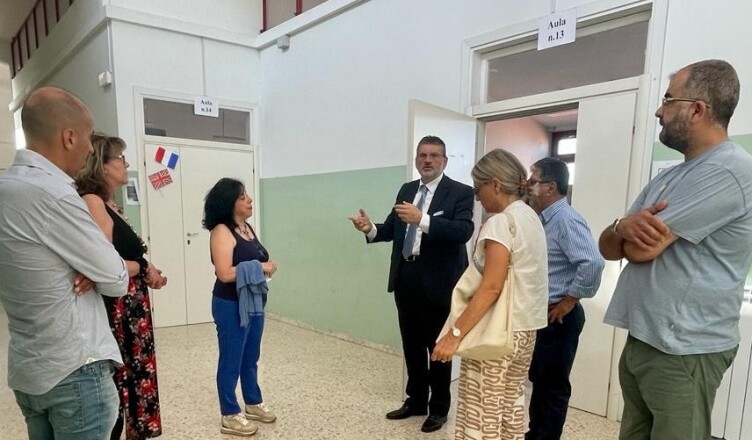 Gianluca Quadrini ad Arpino per il sopralluogo ai locali che ospiteranno momentaneamente l’Istituto di Istruzione Superiore Tulliano
