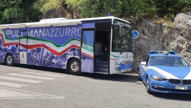 Il Pullman Azzurro della Polizia Stradale ha fatto tappa a Veroli