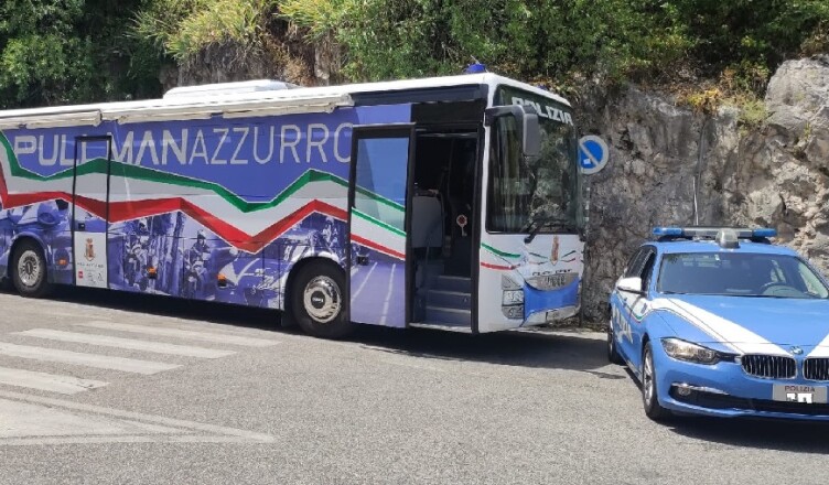 Il Pullman Azzurro della Polizia Stradale ha fatto tappa a Veroli