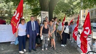 Sciopero nazionale per i lavoratori che svolgono attività a beneficio dei Tribunali. Al loro fianco Gianluca Quadrini
