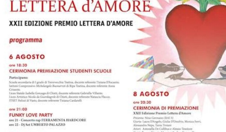 XXIII Festival della Lettera d’Amore a Torrevecchia Teatina