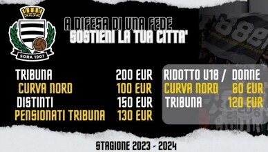 sora calcio abbonamenti
