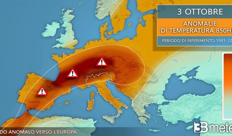 caldo anomalo ottobre
