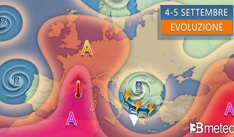 meteo evoluzione 4-5 settembre