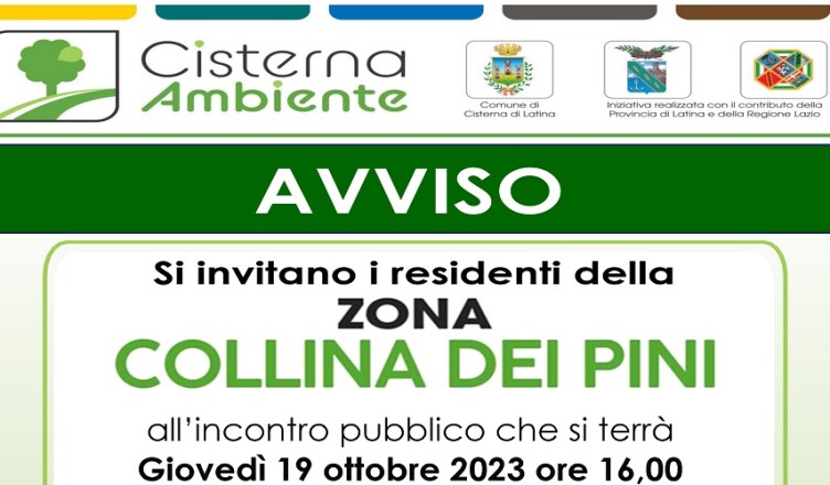 Collina dei Pini - Avviso incontro pubblico Condomini x inizio porta a porta