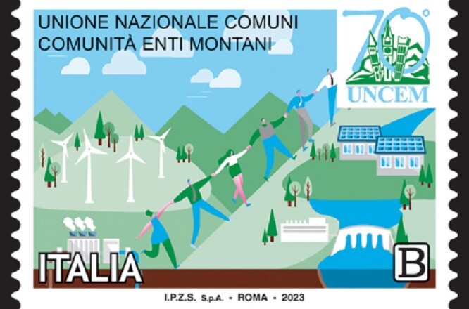 Emissione francobollo Unione Nazionale Comuni, Comunità, Enti Montani – UNCEM