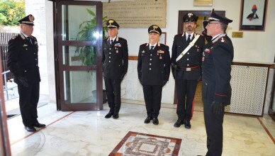 Il Comandante della Legione Carabinieri “Lazio”, Generale di Divisione Andrea TAURELLI SALIMBENI, in visita al Comando Provinciale di Frosinone