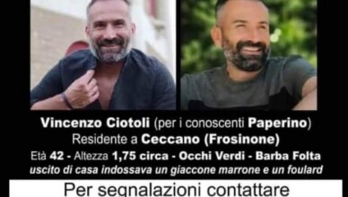 vincenzo ciotoli scomparso