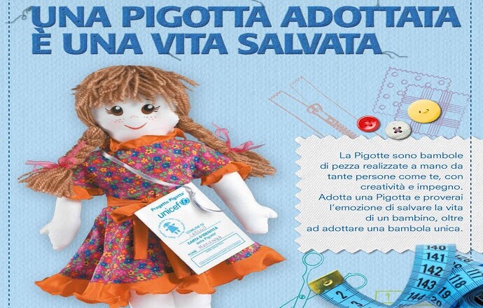 Campagna Unicef 2023 Adotta una pigotta