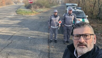 Gianluca Quadrini si reca presso le postazioni mobili della Polizia Provinciale