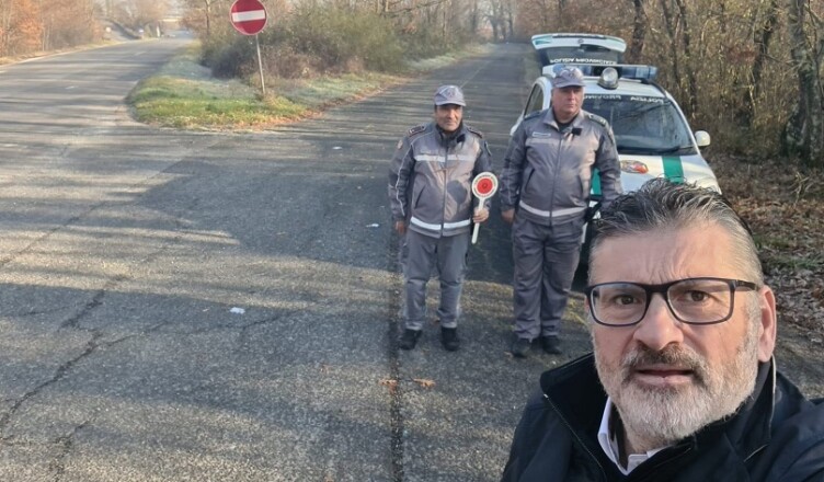 Gianluca Quadrini si reca presso le postazioni mobili della Polizia Provinciale