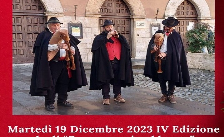Gli zampognari nel borgo