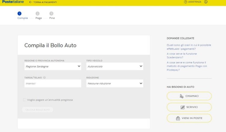 Poste Italiane, in provincia di Frosinone pagamento del bollo auto facile e veloce ai servizi digitali