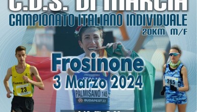 Frosinone, tutto pronto per il campionato italiano di marcia