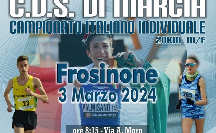 Frosinone, tutto pronto per il campionato italiano di marcia
