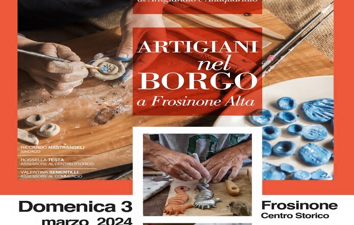 artigiani nel borgo a Frosinone Alta