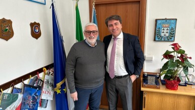 sindaco di Aprilia, Lanfranco Principi, il presidente di Coldiretti Latina, Daniele Pili
