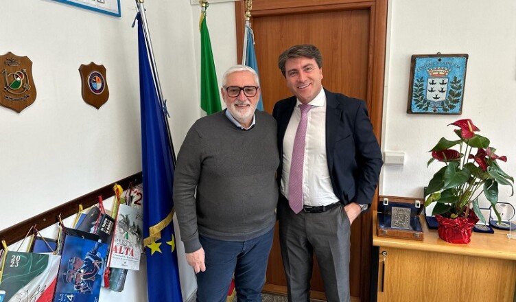 sindaco di Aprilia, Lanfranco Principi, il presidente di Coldiretti Latina, Daniele Pili