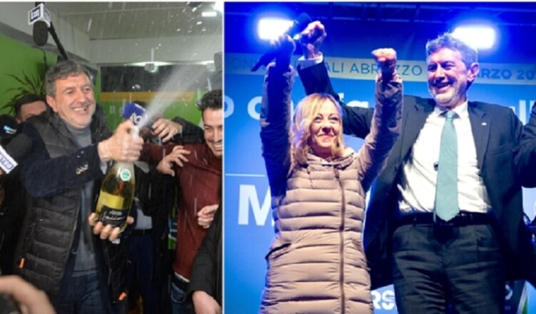 Abruzzo, Marsilio festeggia il bis. Meloni