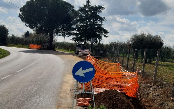 Intersezione SS.PP Le Pastine con la strada del Castellone CORI