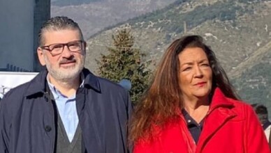 Reparto di medicina legale di Sora. Confronto tra la direttrice Pulvirenti e il Presidente del Consiglio Provinciale, Gianluca Quadrini.