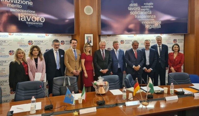 Il Vicepresidente di Anci Lazio, Gianluca Quadrini partecipa alla firma dell'accordo di collaborazione con l'organismo della Sassonia