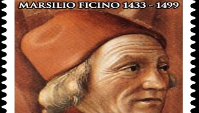 francobollo commemorativo di Marsilio Ficino
