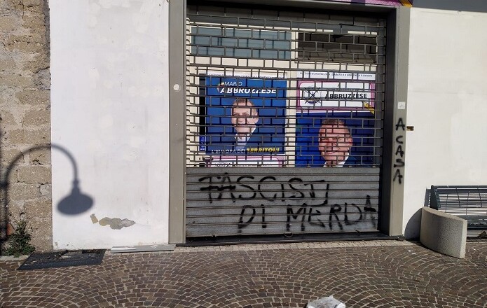 ALATRI, SCRITTE VANDALICHE SULLA SEDE DI ABBRUZZESE