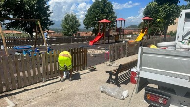 ROCCASECCA, AREA GIOCHI DI PIAZZA MERCATO AL VIA LA SISTEMAZIONE