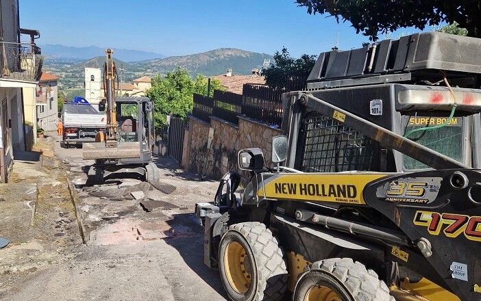 ROCCASECCA, NUOVO CANTIERE LAVORI IN VIA SAN FRANCESCO