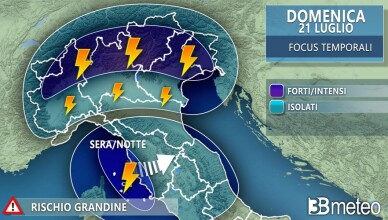 METEO DOMENICA 21 LUGLIO 2024