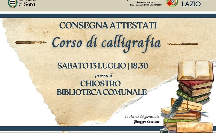 corso di calligrafia sora 2024
