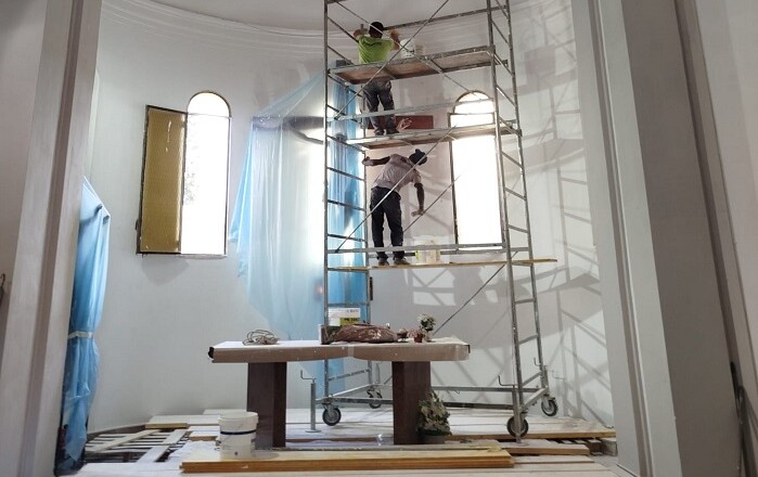 lavori abside chiesa cimitero