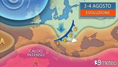 Meteo weekend. Temporali verso il Centro Sud. Si smorza il grande caldo