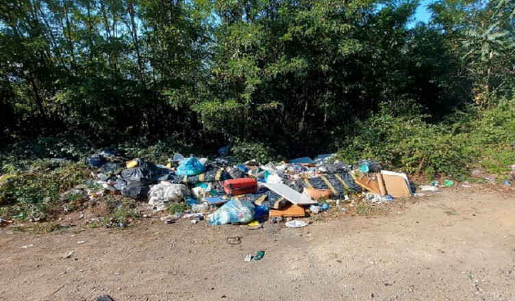 Rifiuti abbandonati lungo la SP 11 ferentino