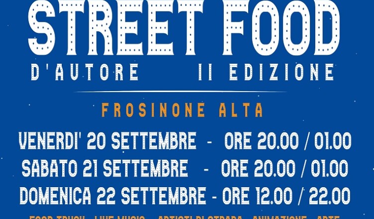 Frosinone, arriva lo street food d'autore.