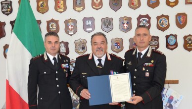 IL BRIGADIERE DEI CARABINIERI DIAMANTI FABRIZIO VA IN PENSIONE