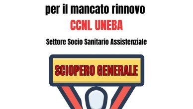 Oggi sciopero generale dei lavoratori UNEBA, rinnovo del contratto necessità assoluta