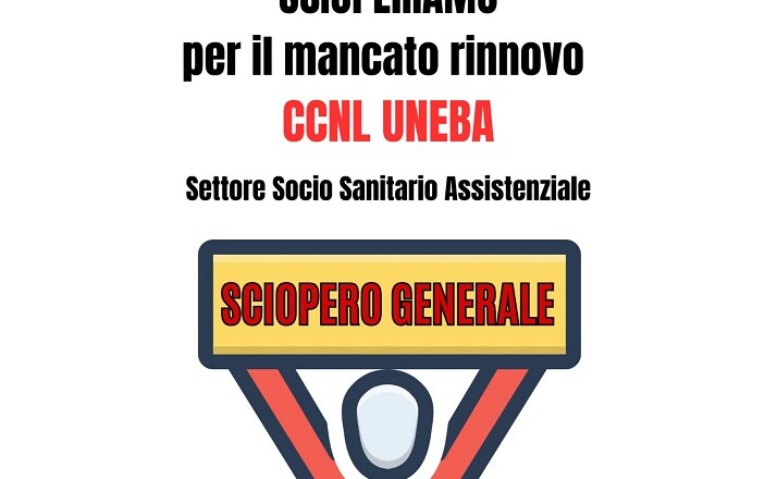 Oggi sciopero generale dei lavoratori UNEBA, rinnovo del contratto necessità assoluta