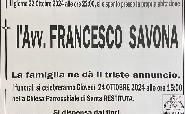 AVV FRANCESCO SAVONA