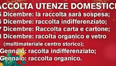 Frosinone, raccolta differenziata il calendario del periodo festivo NATALIZIO