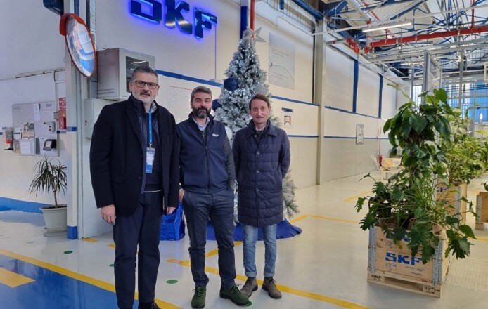 Il Presidente del Consiglio della Provincia di Frosinone Quadrini visita lo stabilimento SKF di Cassino