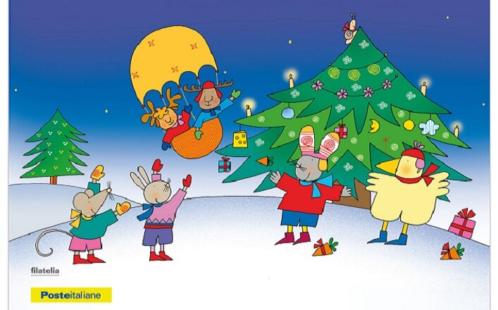 Poste Italiane dedica alle prossime festività natalizie una colorata cartolina