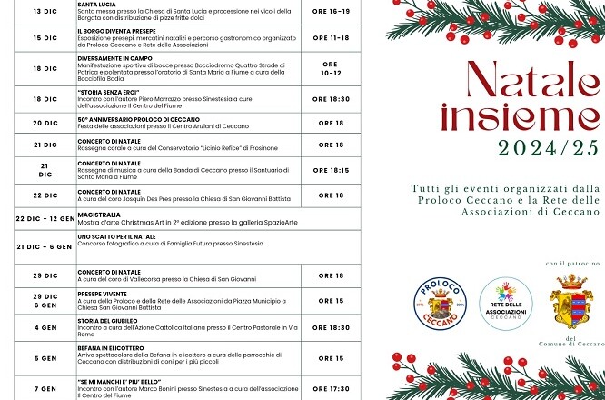 calendario natale ceccano