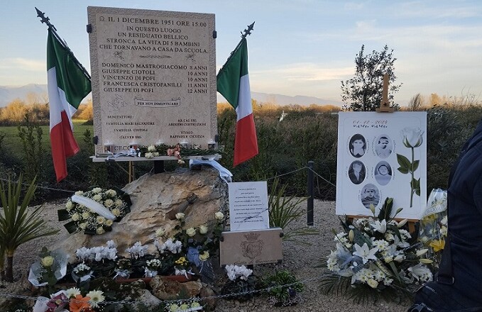 inaugurazione del monumento dedicato ai Bambini di Callami Ceccano