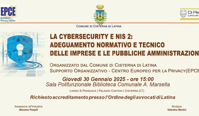 Cybersicurezza, un convegno per la formazione di avvocati e aziende