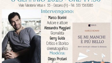 L'attore Marco Bonini presenta l'8 Gennaio il suo nuovo libro